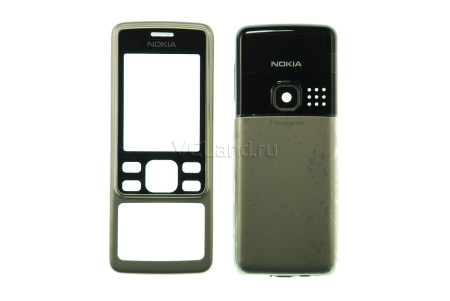 Корпус Nokia 6300 Classic с клавиатурой (серебристый)
