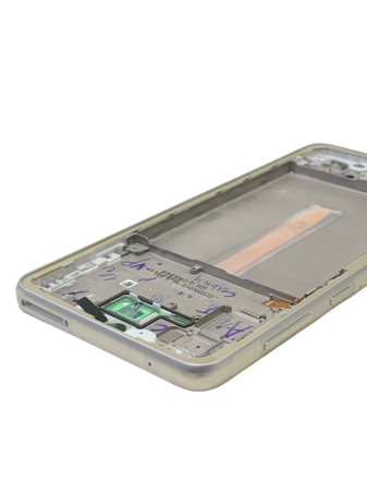 Рамка дисплея Samsung Galaxy A33 (5G) SM-A336B (серебристая) с боковыми кнопками