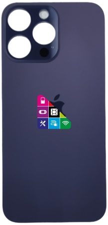 Задняя крышка для iPhone 14 Pro Max, фиолетовая, с большим отверстием под камеру