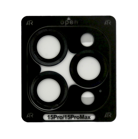 Защитные стекла камер Remax GL-89 для iPhone 15 Pro 15 Pro Max в черной рамке