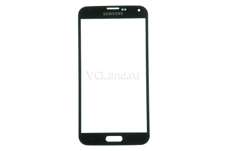 Стекло камеры Samsung Galaxy S5 SM-G900F (черное) в серебристой рамке