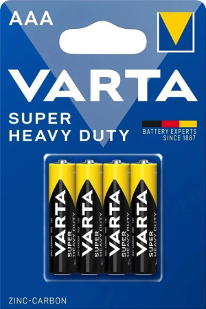 Батарейки солевые Varta R3 Super Heavy Duty 1.5V AAA комплект 4шт