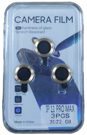 Защитные стекла камер для iPhone 11 Pro 11 Pro Max в золотистой рамке