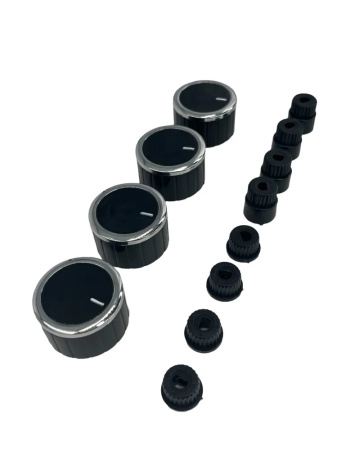 Ручки переключения режимов мощности для газовых плит комплект (4шт) универсальные черные WL1028T