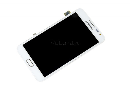 Дисплей Samsung Galaxy Note GT-i9220/N7000 с тачскрином в рамке (белый)