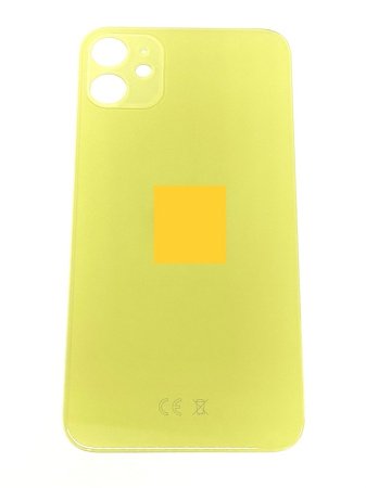 Задняя крышка для iPhone 11, с большим отверстием под камеру, желтая