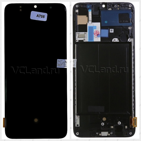 Дисплей для Samsung Galaxy A70 SM-A705F с тачскрином в рамке черный OL