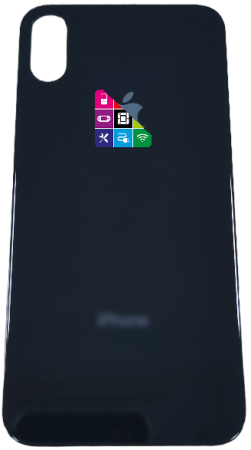 Задняя крышка для iPhone X, темно-серая, с большим отверстием под камеру