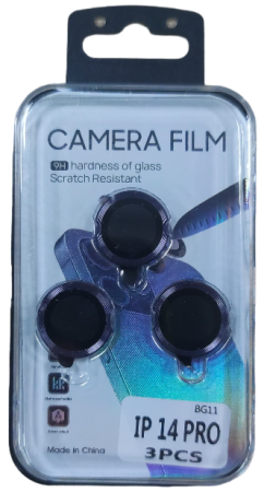 Защитные стекла камер для iPhone 14 Pro 14 Pro Max в фиолетовой рамке