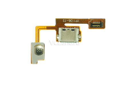 Шлейф LG Optimus Sol E730 на кнопку включения с разъемом зарядки (micro-USB) 
