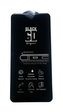 Защитное стекло MOSSILY для Samsung Galaxy A20/A30/A30s/A50/M30/M30s/M31) черное