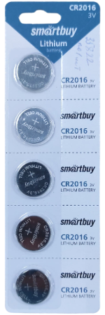 Батарейка литиевая Smartbuy CR2016 SBBL-2016-5B Lithium d=20mm h=2,8mm 3V 1шт