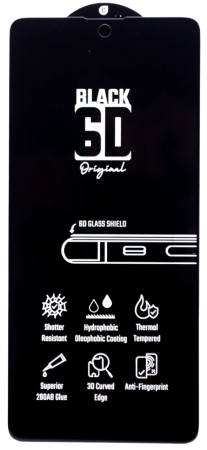 Защитное стекло MOSSILY для iPhone XS Max/11 Pro Max (повышенной прочности) 6D черное
