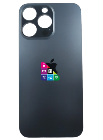Задняя крышка для iPhone 15 Pro Max Black Titanium с большим отверстием под камеру черный