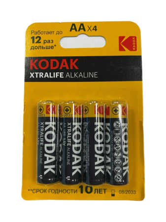 Батарейки щелочнаые Kodak LR6 Xtralife Alkaline 1.5V AA комплект 4шт