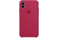 Чехол для iPhone X Silicone Case (Rose Red) силиконовый Чехол для iPhone X Silicone Case (Rose Red) силиконовый