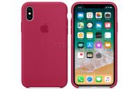 Чехол для iPhone X Silicone Case (Rose Red) силиконовый оригинал Чехол для iPhone X Silicone Case (Rose Red) силиконовый оригинал