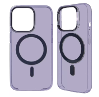 Чехол iPhone 15 Pro Clear Case MagSafe фиолетовый, прозрачный Чехол iPhone 15 Pro Clear Case MagSafe фиолетовый, прозрачный