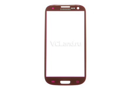 Стекло для переклейки Samsung Galaxy S3 GT-i9300 (красное)