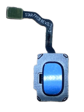 Шлейф Samsung Galaxy S9/S9 Plus (SM-G960F/G965F) с сканером отпечатков пальцев (синий)