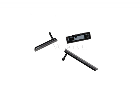 Комплект заглушек Sony Xperia Z1 C6903/C6902 (micro USB, micro SIM, micro SD) черный