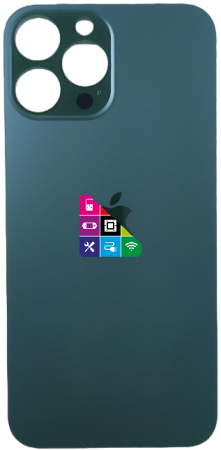 Задняя крышка для iPhone 13 Pro Max, зеленая с большим отверстием под камеру