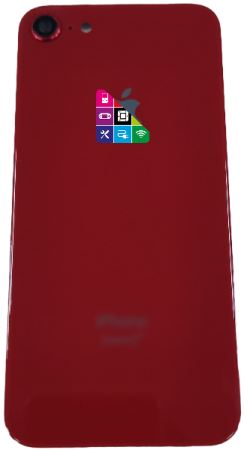 Задняя крышка для iPhone 8, красная, с линзой камеры