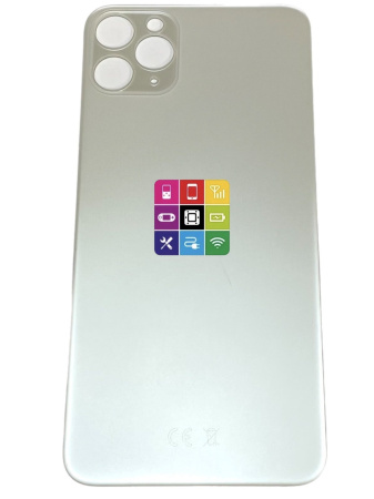 Задняя крышка для iPhone 11 Pro Max белая, CE с большим отверстием под камеру