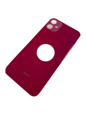 Задняя крышка для iPhone 11, красная, с большим отверстием под камеру