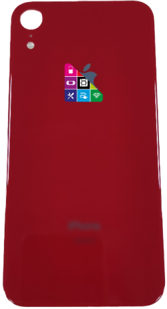 Задняя крышка для iPhone XR, красная, с большим отверстием под камеру