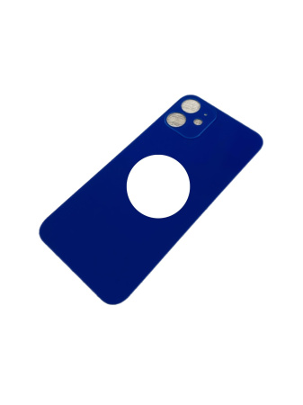Задняя крышка для iPhone 12 Mini, синяя, с большим отверстием под камеру