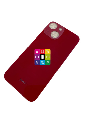 Задняя крышка для iPhone 13 Mini, красная, с большим отверстием под камеру