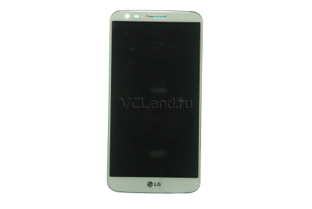 Дисплей LG G2 D802/D803/LS980/VS980 с тачскрином в рамке (белый)