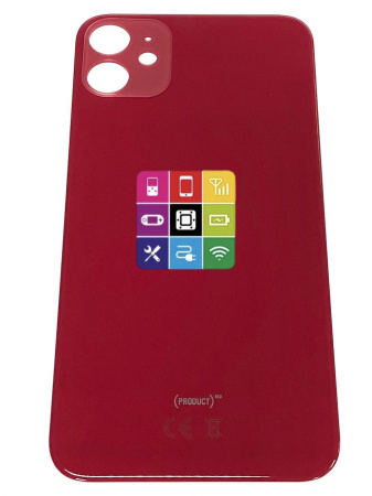 Задняя крышка для iPhone 11, красная, CE с большим отверстием под камеру