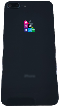 Задняя крышка для iPhone 8 Plus, темно-серая, с линзой камеры