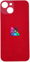 Задняя крышка для iPhone 14, красная, с большим отверстием под камеру