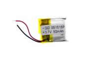 АКБ универсальная Сhina  GD 051515p 0,5x15x15mm 3,7v 50mAh на проводках