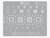 Трафарет AMAOE Xiaomi MI12 T:0.12мм Трафарет AMAOE Xiaomi MI12 T:0.12мм
