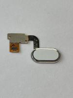 Шлейф Meizu Metal с кнопкой Home (белый в серебристой рамке)