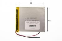 АКБ универсальная Сhina GD 397586p 3,9x75x86mm 3,7v 3000mAh на проводках