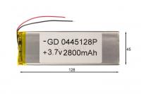 АКБ универсальная Сhina GD 0445128p 4,0x45x128mm 3,7v 3000mAh на проводках