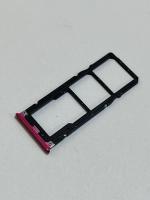 Держатель/лоток сим (sim holder) для Xiaomi Redmi 6 Pro Sim2/microSD (красный)