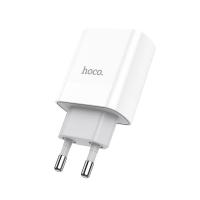 Блок зарядки Hoco USB 18W QC3.0 белого цвета Блок зарядки Hoco USB 18W QC3.0 белого цвета