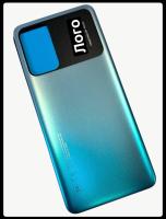 Задняя крышка для Xiaomi POCO M4 Pro 5G (синяя)