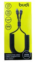 Кабель зарядки Type-C Lightning Budi DC210TLS18B PD20W витой 180см Кабель зарядки Type-C Lightning Budi DC210TLS18B PD20W витой 180см