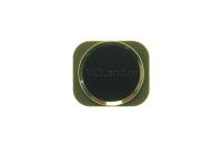 Кнопка Home для iPhone 5,как 5S, черная в золотистой рамке