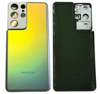 Задняя крышка для Samsung Galaxy S21 Ultra SM-G998B серебристая Задняя крышка для Samsung Galaxy S21 Ultra SM-G998B серебристая