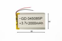 АКБ универсальная Сhina GD 045085p 4,0x50х85mm 3,7v 2000mAh на проводках