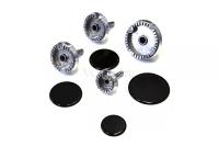 Комплект рассекателей с крышками (4шт) D=42mm, 60mm-2шт, 80mm для газовых плит Universal Комплект рассекателей с крышками (4шт) D=42mm, 60mm-2шт, 80mm для газовых плит Universal