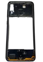 Средняя часть корпуса Samsung Galaxy A20 SM-A205F (черная) с боковыми кнопками